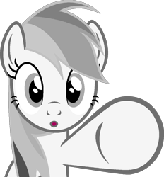 Size: 974x1050 | Tagged: safe, artist:josephlu2021, oc, oc only, oc:gray awesome dash, pony, boop, open mouth, pointing, simple background, solo, transparent background