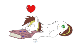 Size: 3830x2332 | Tagged: safe, artist:lennystendhal13, oc, oc:stendhal, earth pony, pony, book, heart, high res, lying down, male, prone, simple background, solo, stallion, transparent background