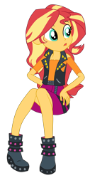 Size: 1800x3549 | Tagged: safe, artist:gmaplay, sunset shimmer, human, equestria girls, g4, my little pony equestria girls: better together, cute, shimmerbetes, simple background, sitting, solo, transparent background