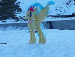 Size: 1273x955 | Tagged: safe, artist:dingopatagonico, princess skystar, classical hippogriff, hippogriff, pony, g4, my little pony: the movie, irl, photo, ponified, snow, solo, toy