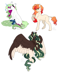 Size: 6370x7787 | Tagged: safe, artist:paliona, oc, oc only, pegasus, pony, unicorn, absurd resolution, female, mare, simple background, transparent background