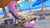 Size: 3840x2160 | Tagged: safe, artist:owlpirate, fluttershy, pegasus, pony, g4, 3d, 4k, beach, beach chair, beach umbrella, boombox, chair, crossed hooves, female, high res, lying down, mare, smiling, solo, source filmmaker, sunglasses, unshorn fetlocks