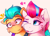 Size: 3800x2700 | Tagged: safe, artist:legionsunite, hitch trailblazer, zipp storm, earth pony, pegasus, pony, g5, ;p, adorazipp, blushing, blushing profusely, cheek fluff, cute, duo, ear fluff, female, high res, hitchbetes, male, mare, one eye closed, sheriff's badge, ship:stormblazer, shipping, shocked, stallion, straight, tongue out, wink