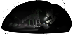 Size: 3202x1521 | Tagged: safe, artist:equestriaexploration, fortune favors, changeling, pony, g4, atg 2022, lantern, newbie artist training grounds