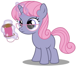 Size: 3750x3260 | Tagged: safe, artist:strategypony, oc, oc only, oc:velvet, pony, unicorn, female, filly, foal, frown, full body, glasses, glowing, glowing horn, high res, hooves, horn, levitation, magic, needle, shadow, show accurate, simple background, solo, spool, standing, telekinesis, thread, transparent background, unicorn oc