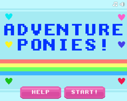 Size: 750x600 | Tagged: safe, 2012, 8-bit, adventure ponies, artifact, brony history, fan game, game, no pony, nostalgia, pixel art, text, title screen, video game
