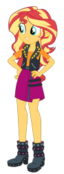 Size: 1571x4237 | Tagged: safe, artist:gmaplay, sunset shimmer, human, equestria girls, g4, cute, shimmerbetes, simple background, solo, transparent background