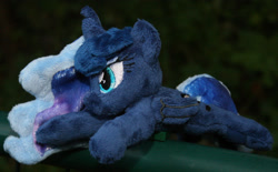 Size: 3316x2060 | Tagged: safe, artist:bastler, princess luna, alicorn, pony, g4, high res, irl, photo, plushie, solo