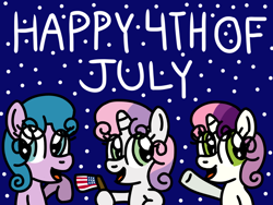 Size: 1024x768 | Tagged: safe, artist:danielthebrony57, baby half note, sweetie belle, sweetie belle (g3), earth pony, pony, unicorn, g1, g3, g4, 4th of july, american flag, baby, baby hawwlf note, baby pony, clapping, cute, diasweetes, eye clipping through hair, female, filly, flag, foal, g1 to g4, g3 diasweetes, g3 to g4, generation leap, generational ponidox, generations, grin, holiday, open mouth, open smile, smiling, trio, underhoof, united states, waving