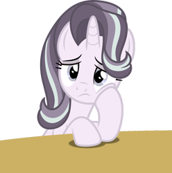 Size: 3614x3643 | Tagged: safe, artist:dashiesparkle, artist:wardex101, edit, starlight glimmer, pony, g4, discorded, female, high res, sad, simple background, solo, transparent background, vector