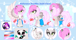 Size: 4116x2178 | Tagged: safe, artist:2pandita, oc, oc:pandita, pegasus, pony, clothes, female, leg warmers, mare, reference sheet, solo