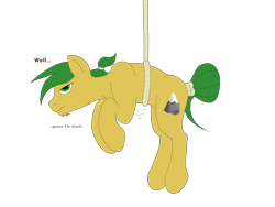 Size: 4128x3096 | Tagged: safe, artist:lennystendhal13, oc, oc:cordiale lemontree, earth pony, pony, atg 2019, male, newbie artist training grounds, rope, simple background, solo, stallion, transparent background