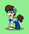 Size: 59x68 | Tagged: safe, artist:dematrix, pegasus, pony, pony town, clothes, green background, headphones, male, minecraft, pixel art, ponified, simple background, solo, stallion, stresmen, watch, youtuber