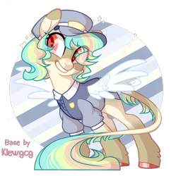 Size: 1538x1544 | Tagged: safe, artist:shore2020, oc, oc only, pegasus, pony, base used, grin, leonine tail, mailpony, simple background, smiling, solo, tail, transparent background