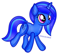 Size: 1100x998 | Tagged: safe, artist:jennieoo, oc, oc only, oc:blue vector, inflatable pony, pony, unicorn, happy, inflatable, rubber, show accurate, simple background, smiling, solo, toy, transparent background, vector