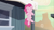 Size: 1334x750 | Tagged: safe, screencap, pinkie pie, earth pony, pony, g4, my little pony: friendship is magic, season 2, the last roundup, female, hub logo, in which pinkie pie forgets how to gravity, logo, mare, pinkie being pinkie, pinkie physics, solo, the hub