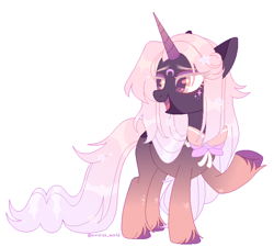 Size: 2800x2520 | Tagged: safe, artist:avroras_world, oc, oc only, oc:elisabeth mooncrest, pony, unicorn, accessory, bow, eye clipping through hair, eyebrows, female, high res, long hair, mare, open mouth, pixel art, simple background, solo, talking, white background