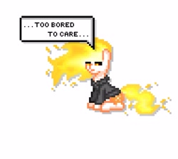 Size: 4096x3665 | Tagged: safe, artist:mariothepixelarter, daybreaker, alicorn, pony, g4, clothes, female, hoodie, lidded eyes, mare, pixel art, simple background, sitting, solo, speech bubble, white background