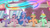 Size: 3410x1920 | Tagged: safe, screencap, emerald saucer, grassy hills, izzy moonbow, plum library, shiny sparks, pony, unicorn, g5, my little pony: tell your tale, on your cutie marks, spoiler:g5, spoiler:my little pony: tell your tale, spoiler:tyts01e18, :o, eyes closed, female, high res, magic, male, mare, open mouth, open smile, smiling, stallion, telekinesis, youtube link