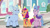 Size: 3410x1920 | Tagged: safe, screencap, alphabittle blossomforth, queen haven, sunny starscout, alicorn, pegasus, pony, unicorn, g5, my little pony: tell your tale, on your cutie marks, spoiler:g5, spoiler:my little pony: tell your tale, artificial horn, artificial wings, augmented, female, grin, high res, horn, magic, magic horn, magic wings, male, mane stripe sunny, mare, race swap, smiling, spread wings, stallion, sunnycorn, trio, wings, youtube link