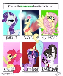 Size: 1714x2048 | Tagged: safe, artist:petaltwinkle, apple bloom, fluttershy, princess skystar, rarity, raven, twilight sparkle, alicorn, earth pony, pegasus, pony, seapony (g4), unicorn, g4, my little pony: the movie, bioluminescent, blue eyes, blushing, bubble, cute, dorsal fin, female, fin, fin wings, fins, fish tail, floppy ears, flower, flower in hair, flowing mane, flowing tail, freckles, glowing, happy, jewelry, necklace, ocean, open mouth, open smile, pearl necklace, seaquestria, seashell, six fanarts, skyabetes, smiling, solo, swimming, tail, twilight sparkle (alicorn), underwater, water, wings