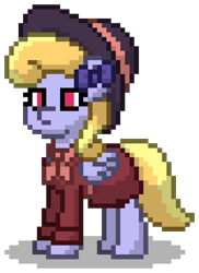 Size: 688x944 | Tagged: safe, artist:topsangtheman, cloud kicker, pegasus, pony, pony town, g4, detective rarity, simple background, solo, transparent background