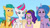 Size: 3410x1920 | Tagged: safe, screencap, hitch trailblazer, izzy moonbow, pipp petals, zipp storm, earth pony, pegasus, pony, unicorn, g5, my little pony: tell your tale, on your cutie marks, spoiler:g5, spoiler:my little pony: tell your tale, spoiler:tyts01e18, beach, female, high res, looking at someone, looking at something, male, mare, one of these things is not like the others, seaweed, smiling, stallion, youtube link