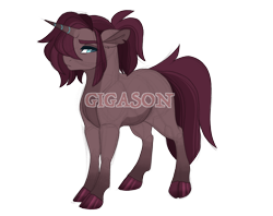 Size: 2900x2300 | Tagged: safe, artist:gigason, oc, oc:hidden treasure, pony, unicorn, female, high res, magical lesbian spawn, mare, offspring, parent:daring do, parent:tempest shadow, simple background, solo, transparent background