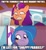 Size: 500x547 | Tagged: safe, edit, edited screencap, screencap, izzy moonbow, sunny starscout, earth pony, pony, unicorn, g5, my little pony: tell your tale, on your cutie marks, spoiler:g5, spoiler:my little pony: tell your tale, caption, comic, duo, female, headset mic, image macro, mane stripe sunny, mare, mermaid man vs. spongebob, screencap comic, spongebob squarepants, text