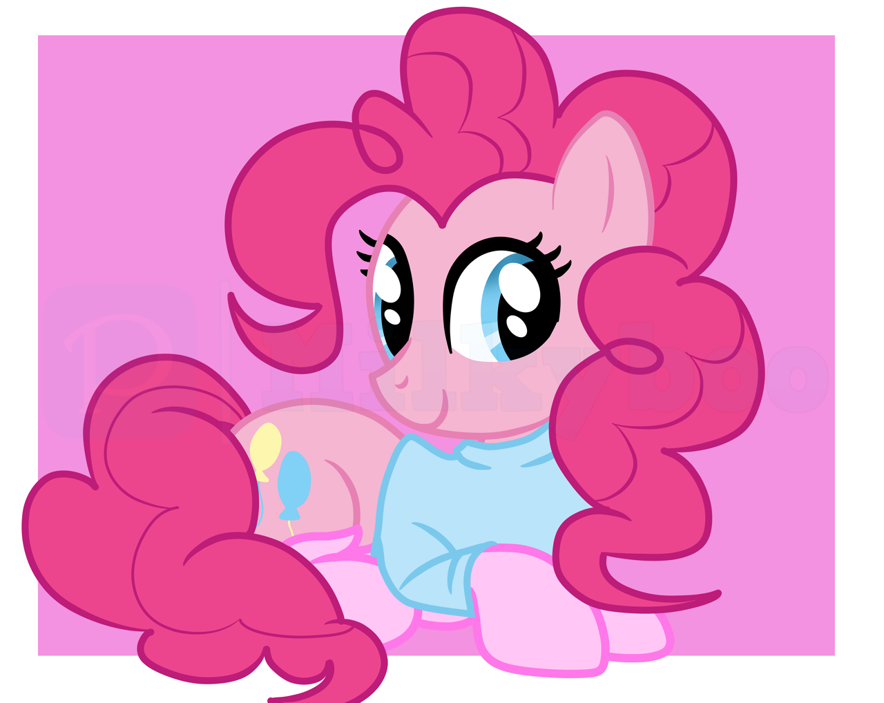 Safe Artist Milkyboo Pinkie Pie Pony Pink Hair Solo Derpibooru