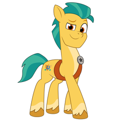 Size: 3000x3000 | Tagged: safe, artist:tokkii, hitch trailblazer, earth pony, pony, g5, my little pony: tell your tale, high res, male, png, simple background, smiling, solo, stallion, transparent background, unshorn fetlocks, vector