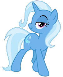 Size: 2600x3200 | Tagged: safe, artist:cheezedoodle96, trixie, pony, unicorn, g4, .svg available, female, high res, lidded eyes, looking at you, mare, pose, profile, simple background, smiling, solo, svg, transparent background, vector, walking