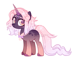 Size: 3200x2500 | Tagged: safe, artist:avroras_world, oc, oc only, oc:elisabeth mooncrest, pony, unicorn, accessory, bow, female, high res, long tail, looking away, mare, short mane, simple background, smiling, solo, tail, white background