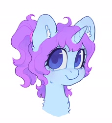 Size: 1878x2048 | Tagged: safe, artist:p0nyplanet, oc, oc only, pony, unicorn, ear fluff, looking at you, simple background, solo, white background