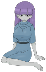 Size: 1356x2094 | Tagged: safe, alternate version, artist:batipin, part of a set, maud pie, human, equestria girls, g4, feet, female, looking at you, multiple variants, simple background, solo, transparent background