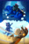 Size: 1920x2890 | Tagged: safe, artist:klarapl, princess luna, oc, oc:phasmatodea, alicorn, changeling, pony, fanfic:changing expectations, g4, bed, canon x oc, curtains, dream, grin, head shot, orange changeling, pillow, sleeping, smiling, sports, throwing, volleyball, volleyball net