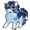 Size: 100x100 | Tagged: safe, artist:inisealga, oc, oc only, oc:soaring spirit, pegasus, pony, chest fluff, coat markings, facial markings, folded wings, glasses, male, multicolored hair, multicolored mane, multicolored tail, neck fluff, pegasus oc, simple background, socks (coat markings), solo, stallion, tail, white background, wings