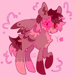 Size: 1953x2048 | Tagged: safe, artist:swirlseypop, oc, oc only, pegasus, pony, chest fluff, commission, ear fluff, flower, pegasus oc, raised hoof, simple background, solo, wings