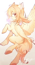 Size: 1080x2001 | Tagged: safe, artist:dreamsugar, oc, oc only, oc:dreamsugar, pegasus, pony, looking at you, pegasus oc, simple background, solo