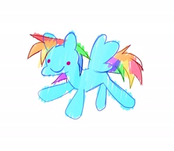 Size: 2048x1768 | Tagged: safe, artist:swirlseypop, rainbow dash, pegasus, pony, g4, female, mare, simple background, smiling, solo, white background, wings