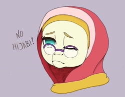 Size: 2563x2000 | Tagged: safe, artist:crosslineanimator, desert flower, earth pony, pony, g4, female, high res, hijab, mare, meme, no bitches?, somnambula resident