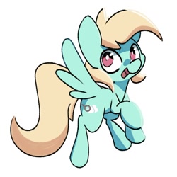 Size: 2000x2000 | Tagged: safe, artist:kindakismet, oc, oc only, pegasus, pony, happy, high res, open mouth, open smile, simple background, smiling, solo, spread wings, white background, wings