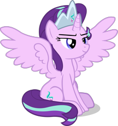 Size: 4210x4502 | Tagged: safe, artist:mrvector, derpibooru exclusive, starlight glimmer, alicorn, pony, g4, absurd resolution, alicornified, crown, jewelry, link in description, princess starlight glimmer, race swap, regalia, simple background, sitting, smiling, smug, smuglight glimmer, solo, spread wings, starlicorn, transparent background, vector, wings, xk-class end-of-the-world scenario, youtube link, youtube link in the description