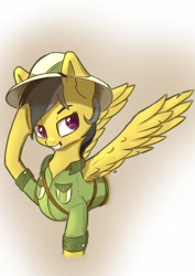 Size: 1771x2508 | Tagged: safe, artist:playful wings, daring do, pegasus, pony, g4, female, hat, mare, smiling, solo, spread wings, wings