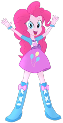 Size: 474x923 | Tagged: safe, artist:cartoonmasterv3, artist:jucamovi1992, edit, editor:rupahrusyaidi, pinkie pie, human, equestria girls, g4, background removed, cropped, female, simple background, solo, transparent background