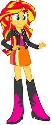 Size: 1248x3064 | Tagged: safe, artist:dustinwatsongkx, edit, editor:rupahrusyaidi, sunset shimmer, human, equestria girls, g4, clothes, simple background, skirt, smiling, solo, sunset shimmer's skirt, transparent background