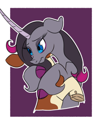 Size: 1050x1295 | Tagged: safe, artist:thescornfulreptilian, arizona (tfh), oleander (tfh), classical unicorn, cow, pony, unicorn, them's fightin' herds, cloven hooves, community related, horn, hug, leonine tail, unshorn fetlocks