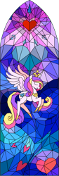Size: 539x1600 | Tagged: safe, artist:darkdabula, princess cadance, g4, simple background, solo, stained glass, transparent background