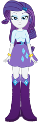 Size: 341x1069 | Tagged: safe, artist:rupahrusyaidi, rarity, human, equestria girls, g4, belt, boots, clothes, high heel boots, shirt, shoes, simple background, skirt, solo, transparent background