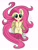 Size: 2250x3000 | Tagged: safe, artist:hisp, fluttershy, pegasus, pony, g4, big eyes, cute, daaaaaaaaaaaw, female, high res, long hair, lying down, one ear down, shyabetes, simple background, solo, white background, wings